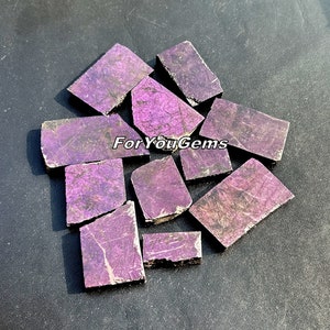 Purpurite Slab - Wholesale lot of flashy purpurite slabs for making jewelry and things.