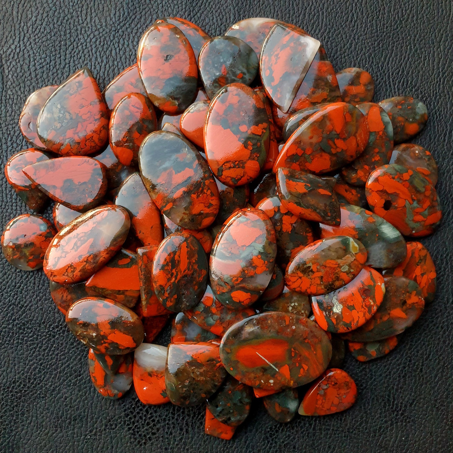 Amazing Red Poppy Jasper Cabochon Bulk Sale Lot Natural Red Etsy