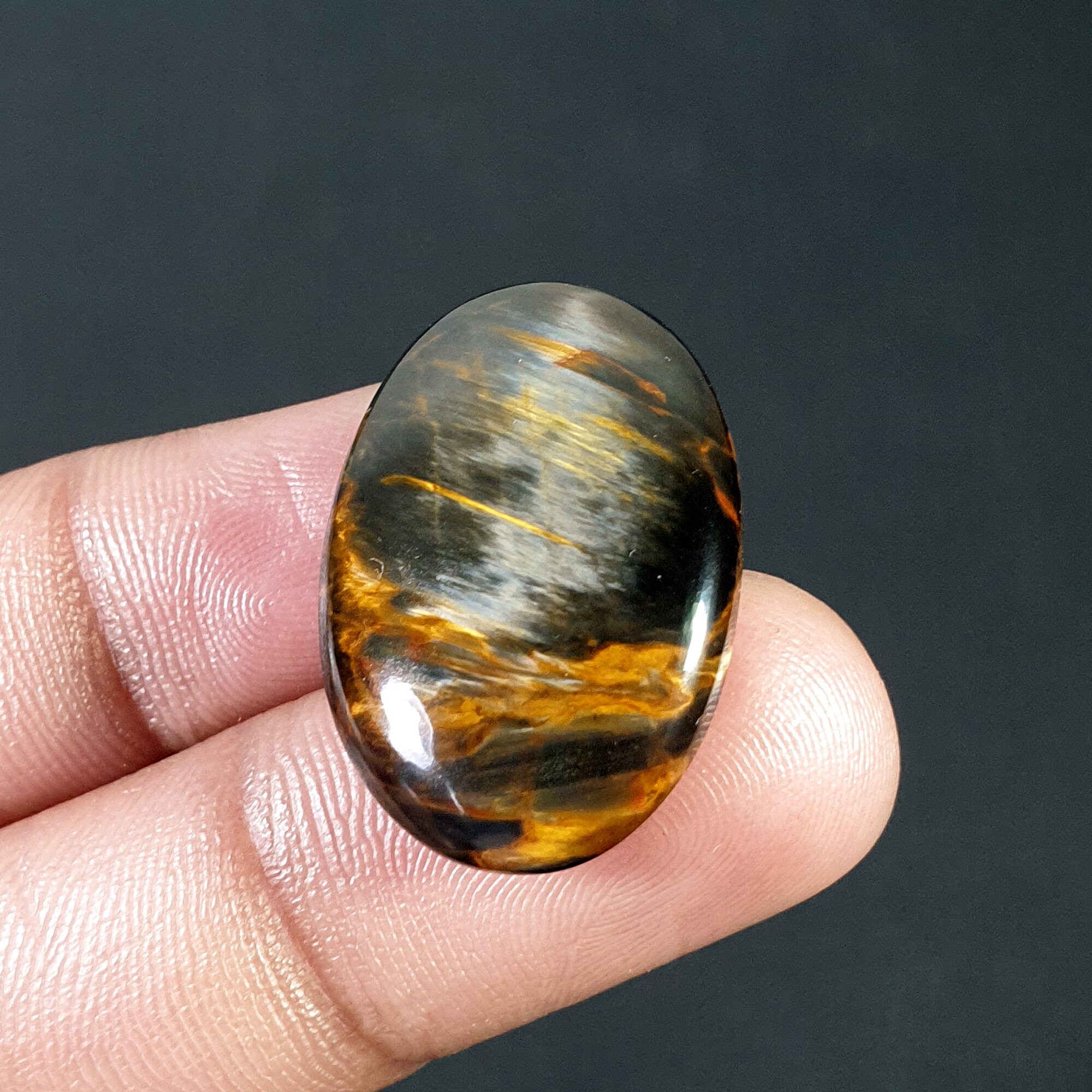 Colgante De Pietersita Natural En Plata Esterlina - Piedra Azul Rojo Amarillo, 34x24x7 Mm, Energía, Unisex, Joyería AAAAA