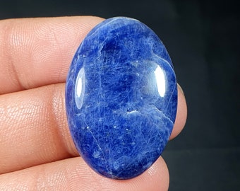 Handicrafts Healing Pendant Natural Stone Blue Gemstone Sodalite Cabochon Bead