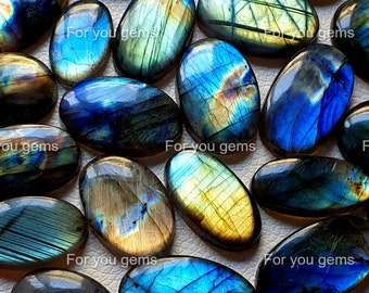 Großhandelslabradorit oval- Labradorit oval cabochon-Bulk Labradorit Crystal Lot - Glatte auffällige Labradorit Stein Lot für die Schmuckherstellung