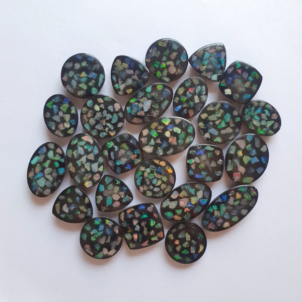 Wholesale Doublet Opal Cabochon  - Loose Beautiful Doublet Opal - Bulk Doublet Opal For Making Jewelry Ring Earrings Necklace