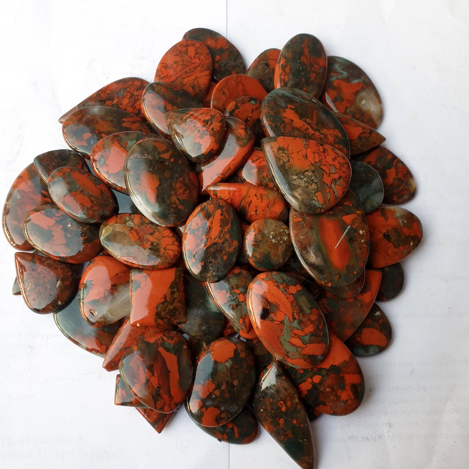 Amazing Red Poppy Jasper Cabochon Bulk Sale Lot Natural Red Etsy