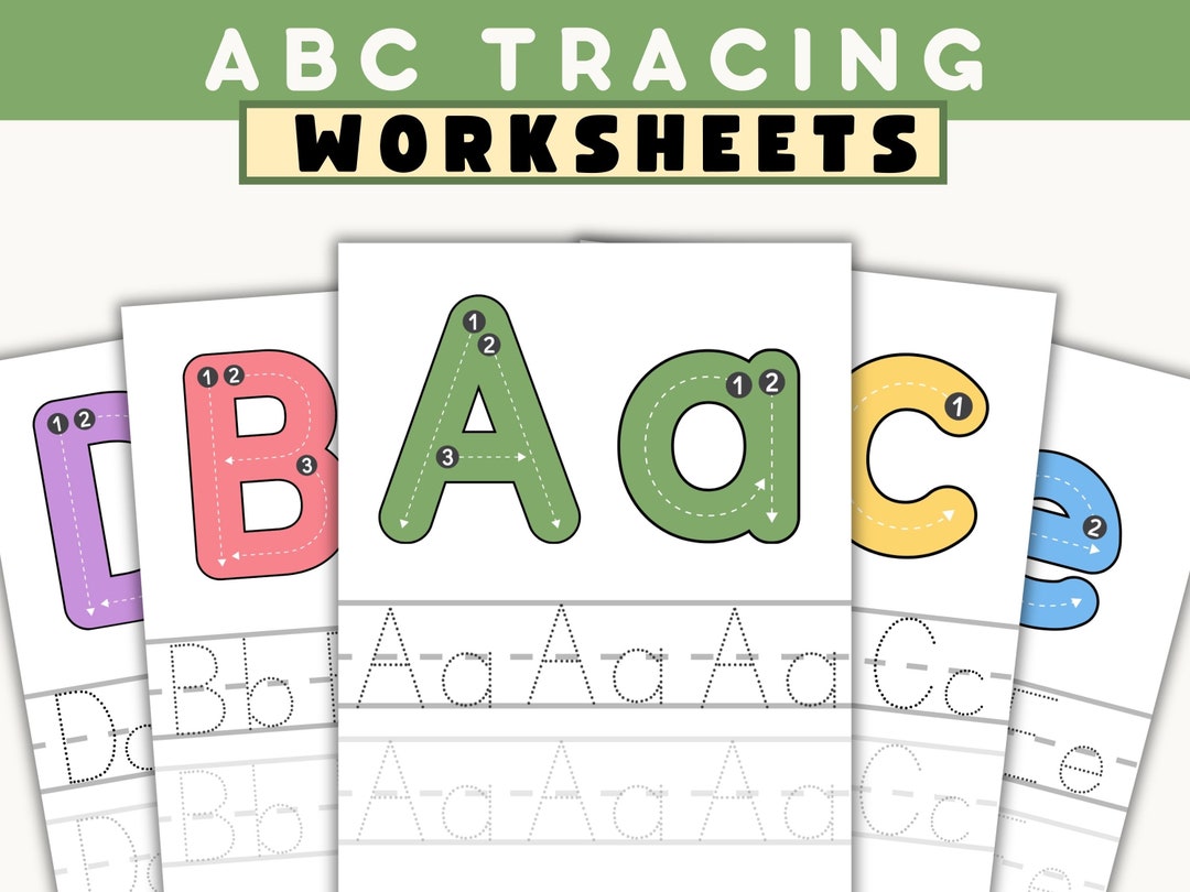 Tracing Letters Printable, A to Z Alphabet Worksheets Pdf