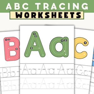 Tracing Letters Printable, A to Z Alphabet Worksheets Pdf, Uppercase and Lowercase Letters