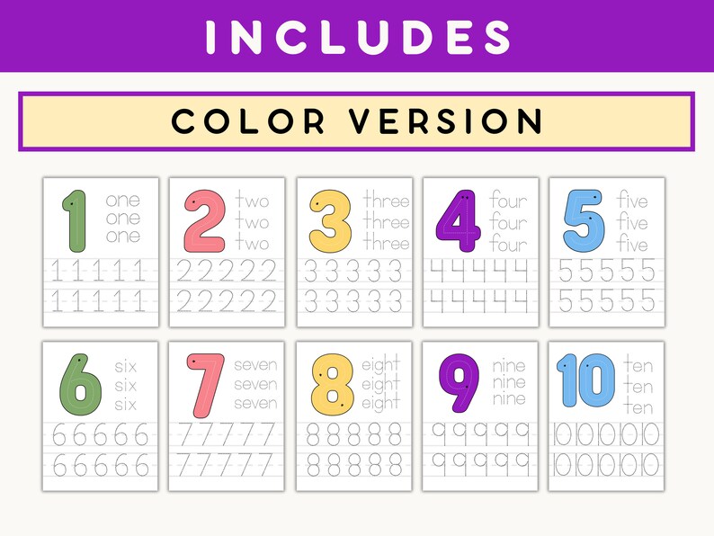 Number Recognition Preschool Activities, Tracing Numbers 1 10 ...