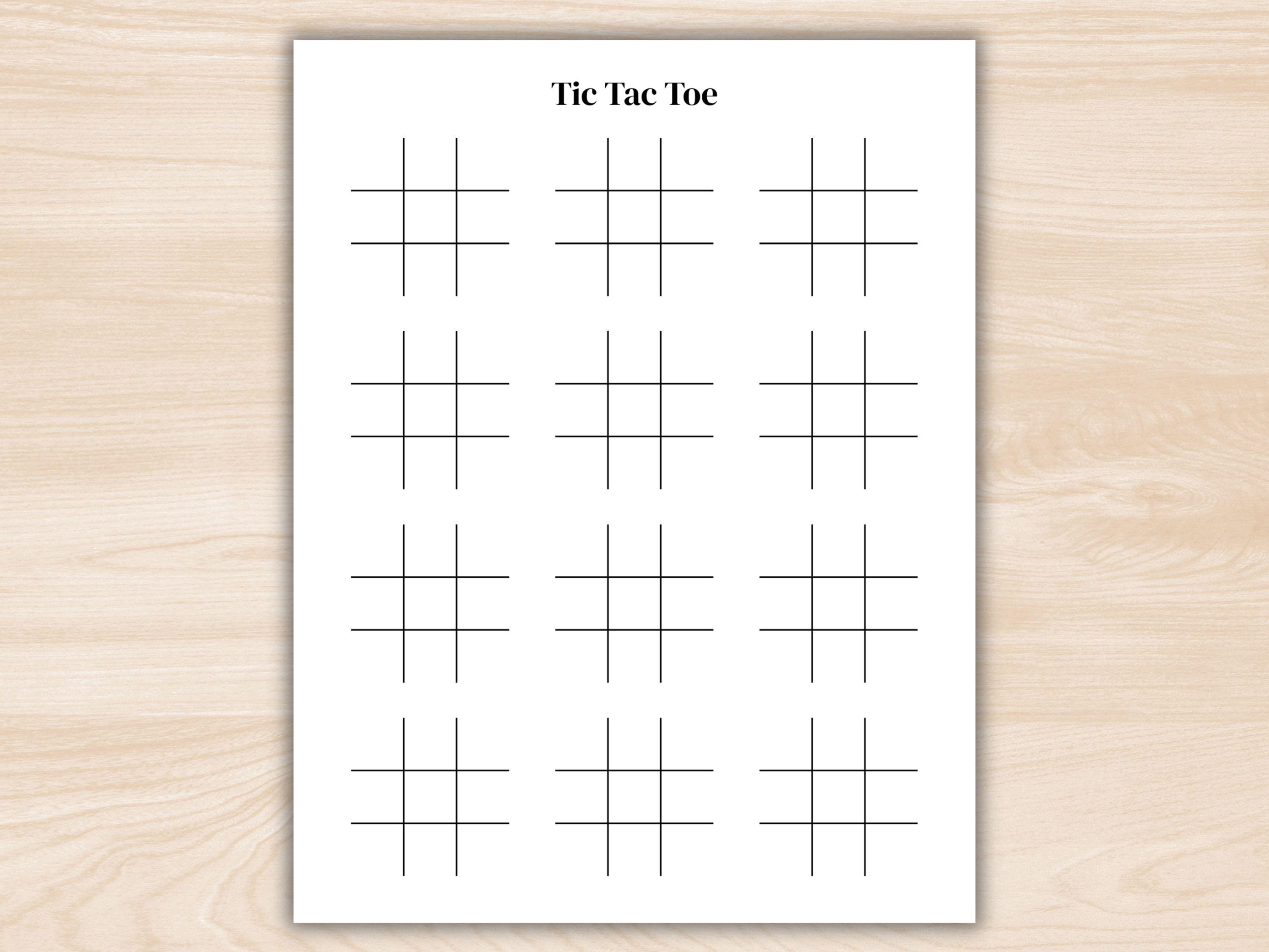 Printable Tic Tac Toe Game Sheet for Kids | Classic XO Game Printable ...