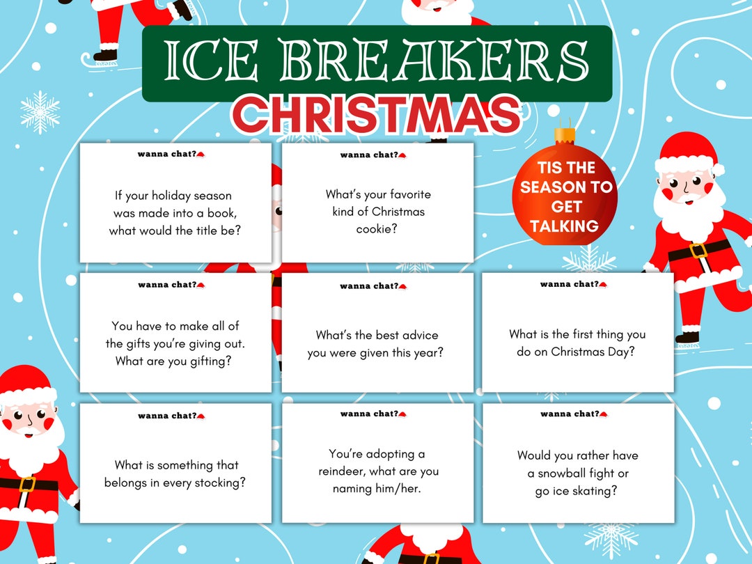 Christmas Icebreaker Questions, Holiday Icebreaker Games, Christmas Table Games, Printable Icebreaker Questions, Winter Ice Breaker Games - Etsy christmas-icebreaker-questions-holiday-icebreaker-games-christmas-table-games-printable-icebreaker-questions-winter-ice-breaker-games-etsy