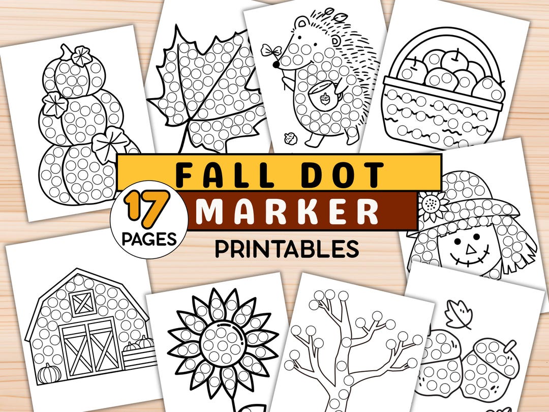 Fall Dot Marker Printables for Kids – Fun Autumn Activity Pages - Etsy