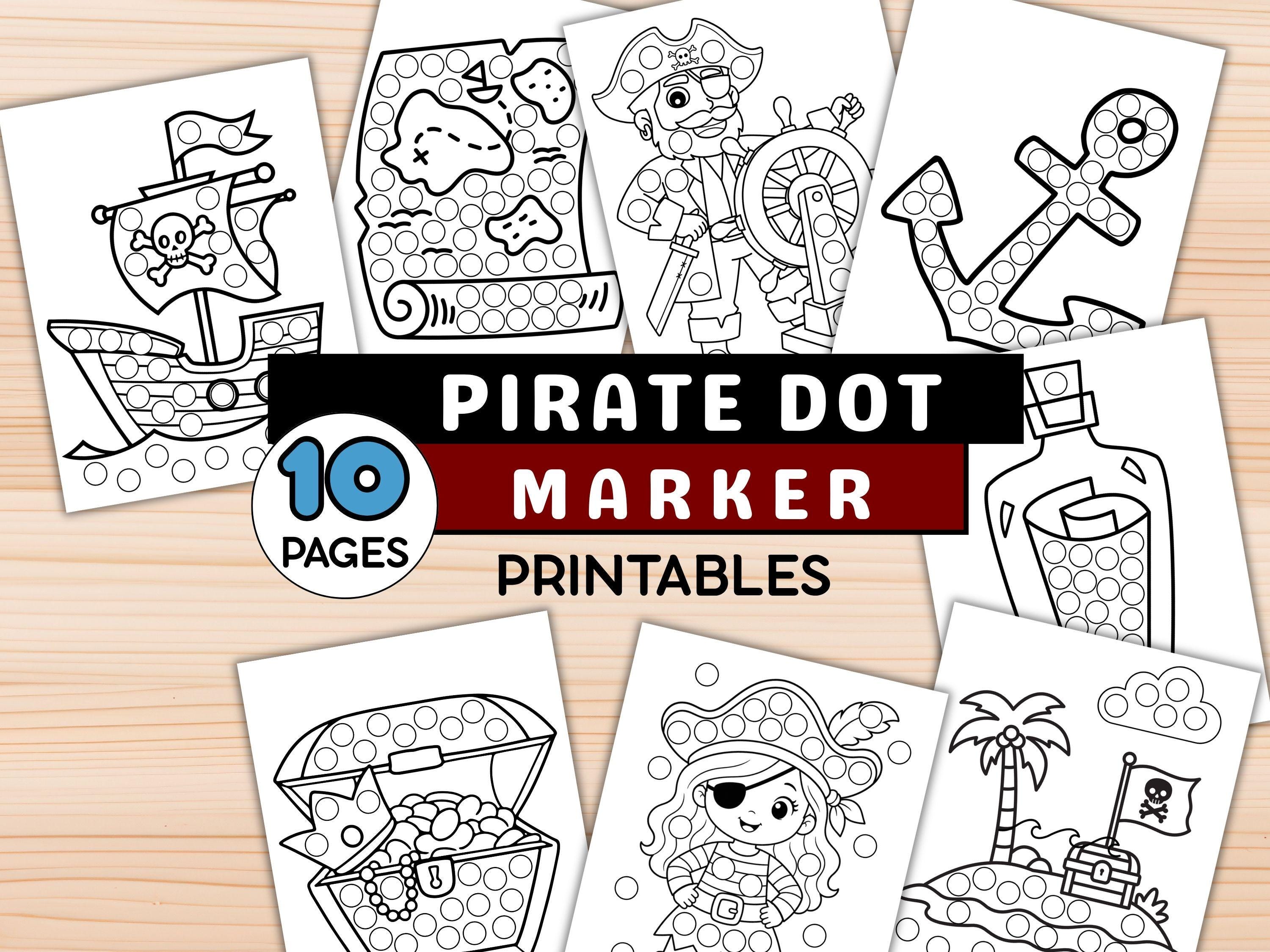 Pirate Dot Marker Pages Printable Pirate Do A Dot Activity Pack…