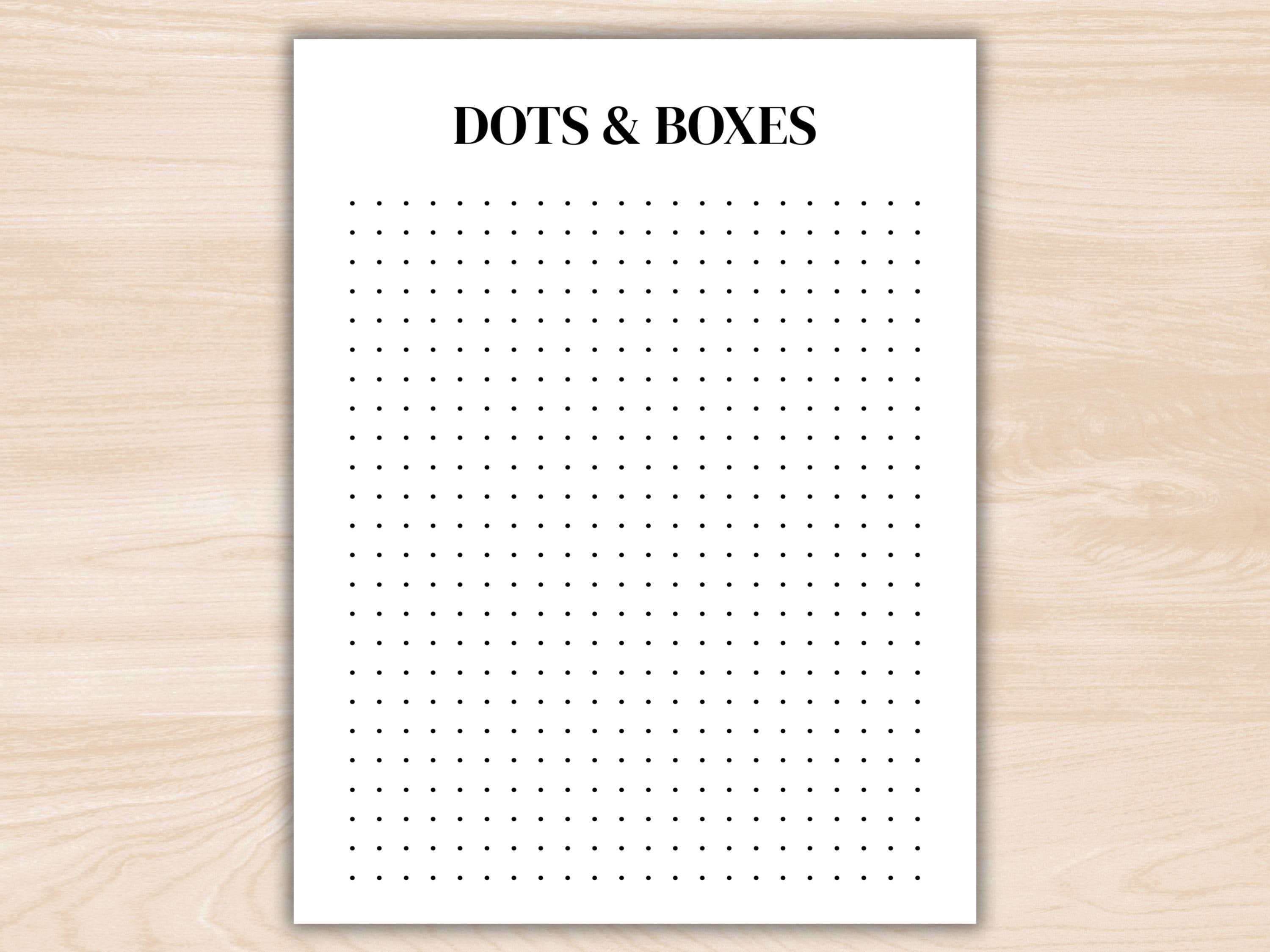 Printable Dots and Boxes Game for Kids | Classic Dot Game | Math ...