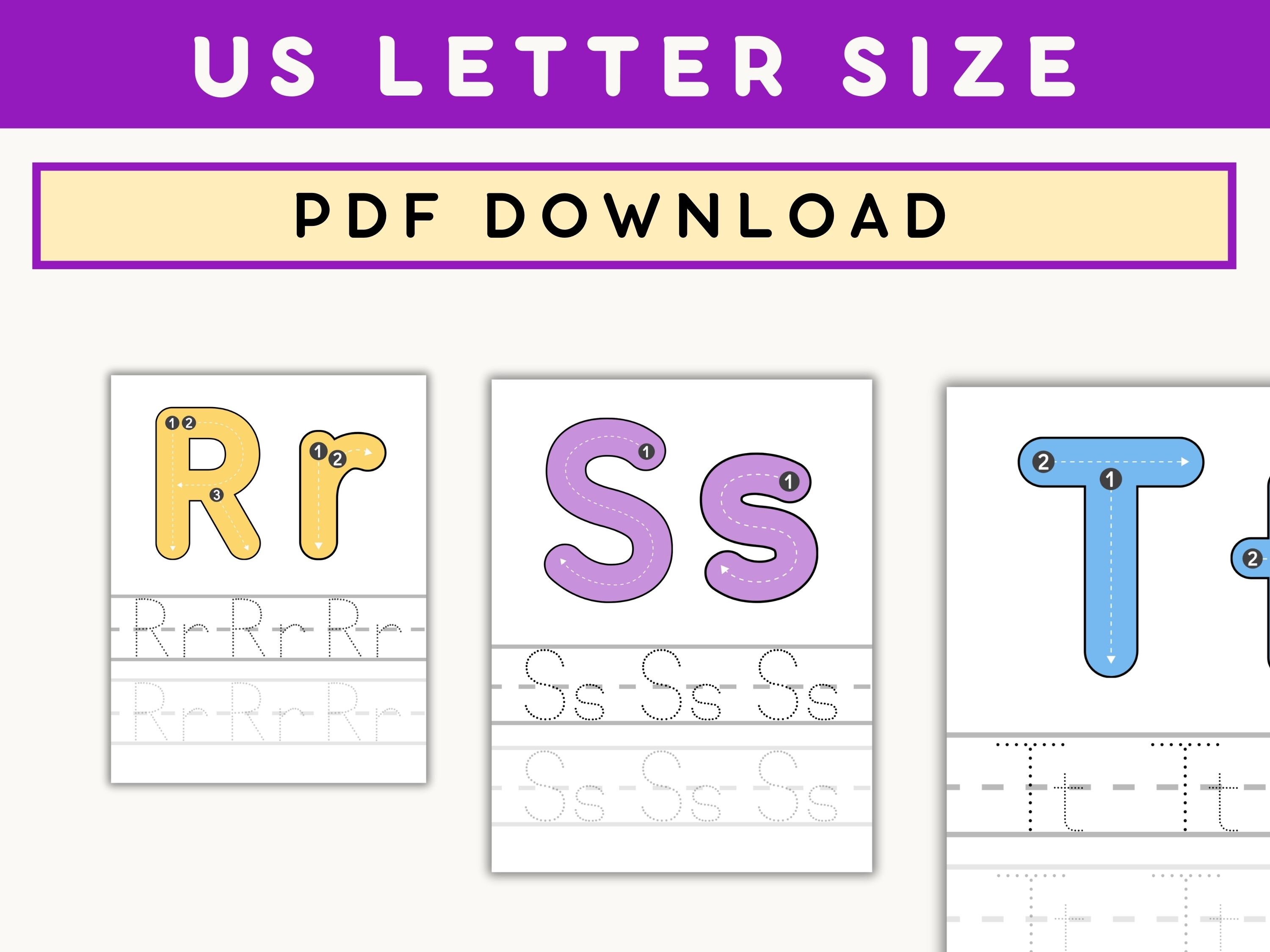 ABCページ Uppercase A-Z, Lowercase A-Z and Number 0-100 Tracing