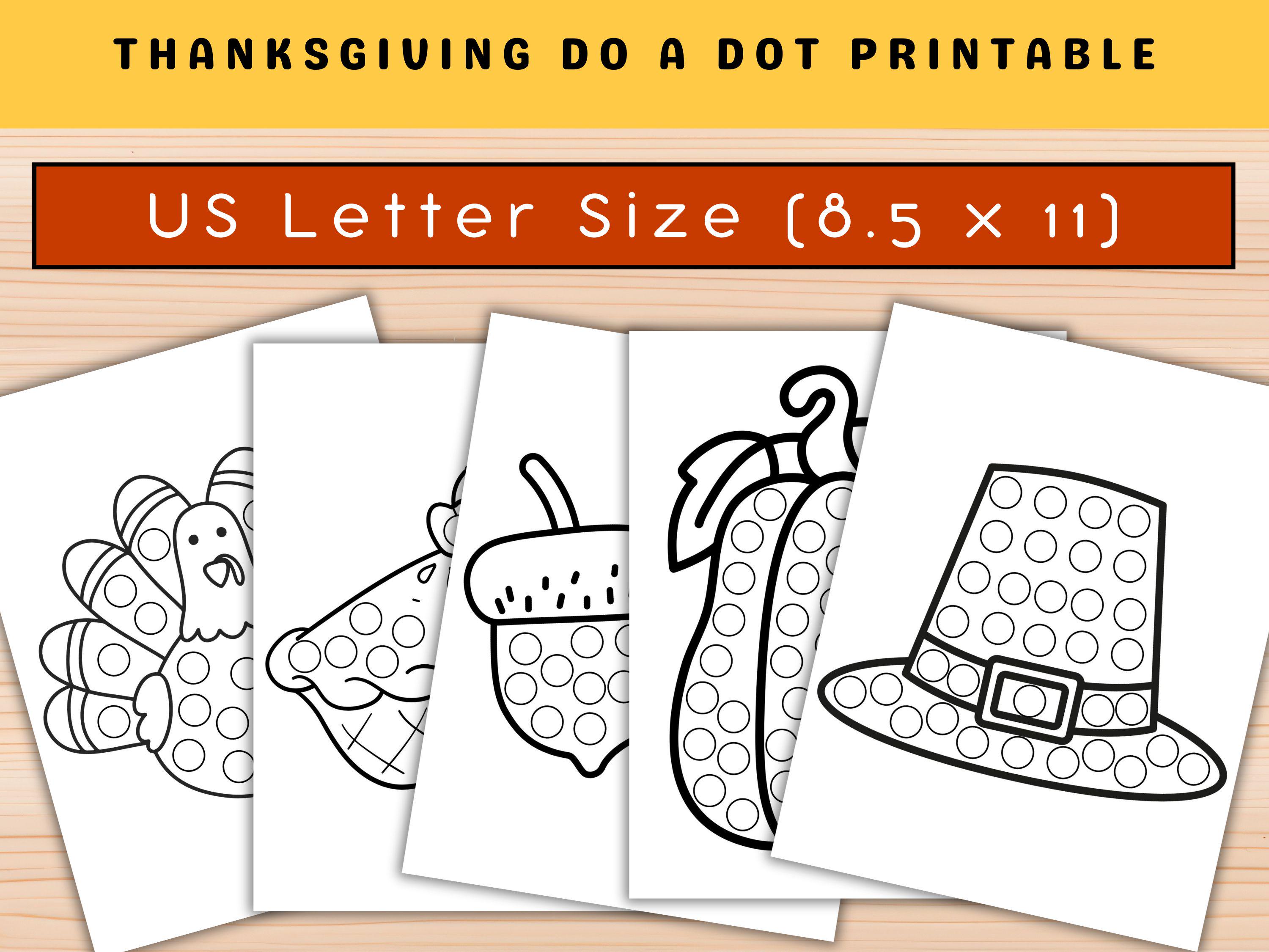 Thanksgiving Dot Marker Printables | Fall Do a Dot Activity Pages for ...