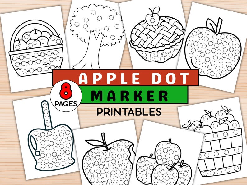 Apple Dot Marker Printable | Do a Dot Apple Activity | Fall Apple ...