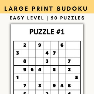 May include: A black and white Sudoku puzzle with the title "PUZZLE #1" and the numbers 2, 9, 6, 3, 4, 7, 8, 3, 7, 9, 6, 4, 5, 2, 1, 5, 7, 3, 9, 4, 8 printed on a white background.