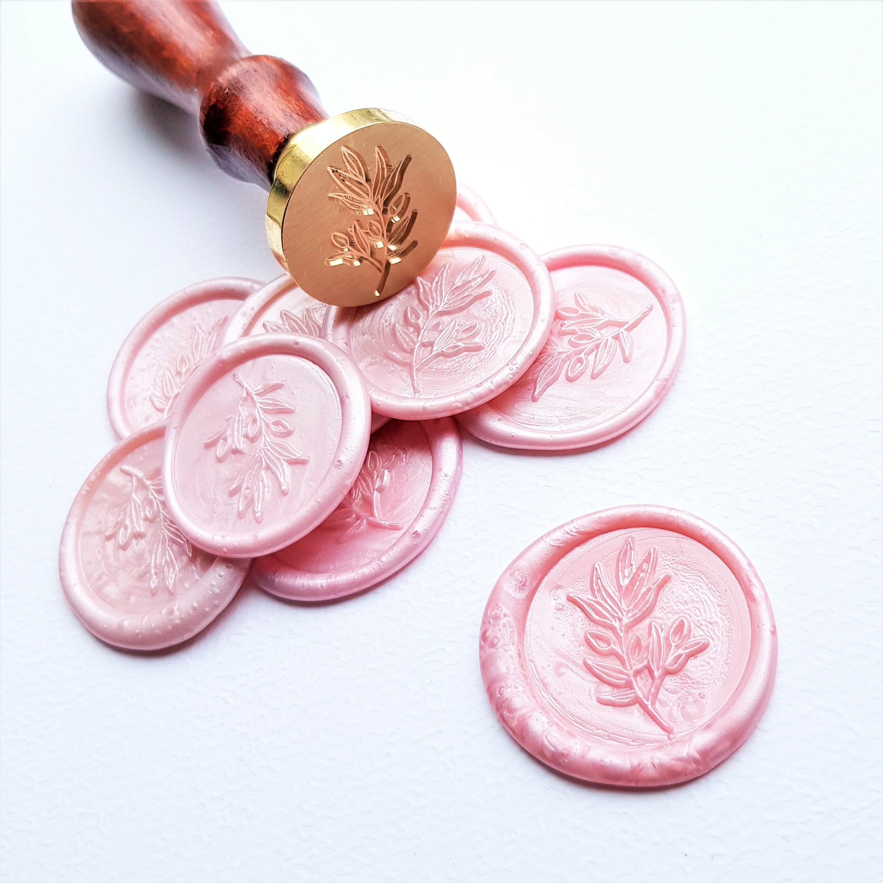 Self Adhesive Wax Seal Sticker Wax Seal Stamp Wedding Olive Etsy
