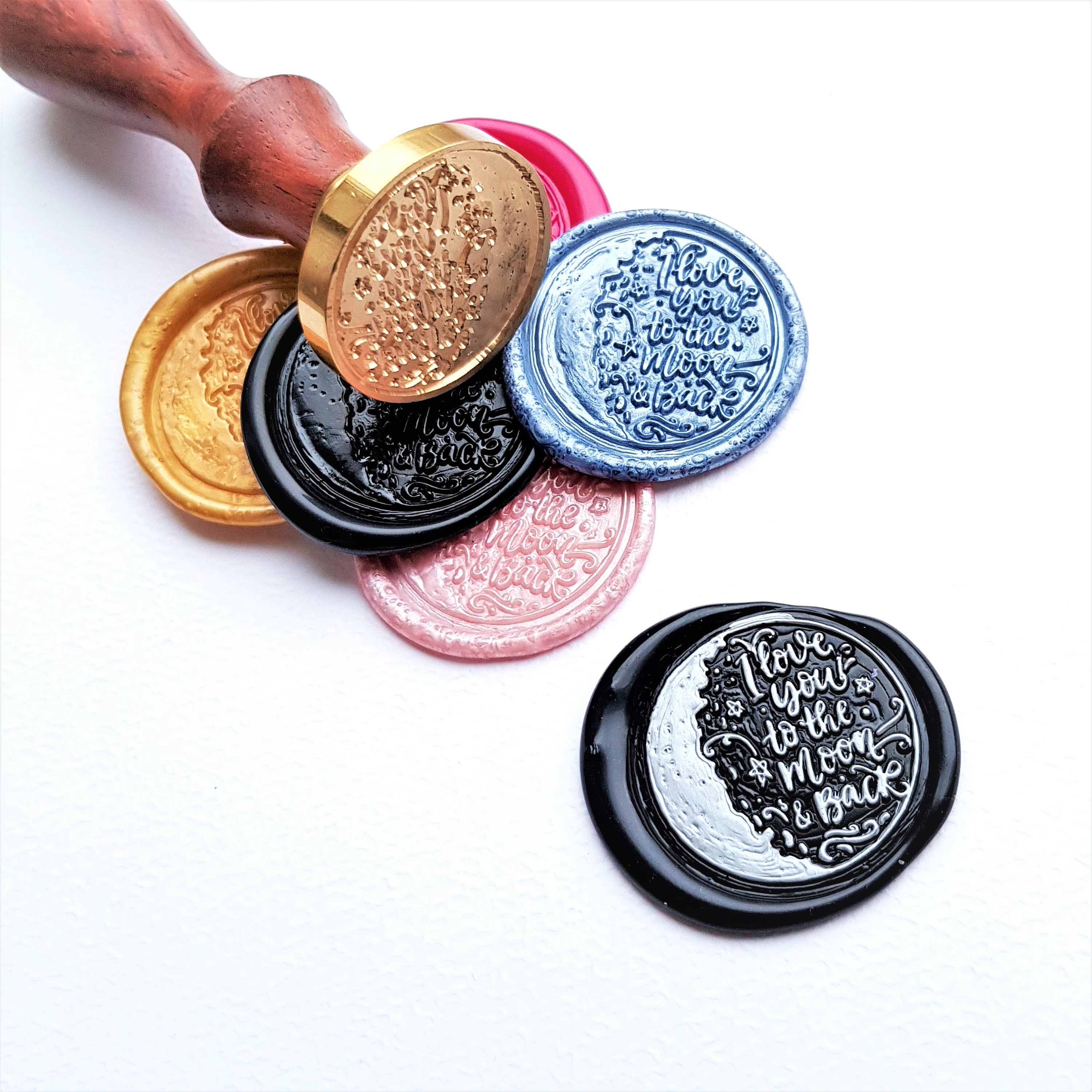 Adhesive Wax Seal Sticker Wax Seal Stickers Wedding I Love Etsy