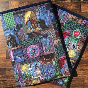 Booksleeve - Beauty and the Beast Print | Gifts for Readers | Book Gifts | Disney Print | Beauty and the Beast Stained Glass Print