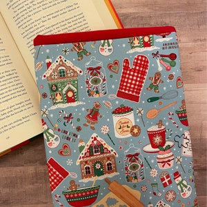 Large Booksleeve Cozy Christmas Baker Gifts for Readers Book Gifts Christmas Booksleeves Bookstagram BookTok image 1