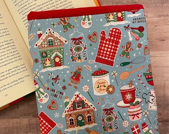 Large Booksleeve - Cozy Christmas Baker  | Gifts for Readers | Book Gifts | Christmas Booksleeves | Bookstagram | BookTok