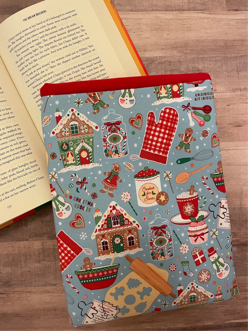 Large Booksleeve Cozy Christmas Baker Gifts for Readers Book Gifts Christmas Booksleeves Bookstagram BookTok image 1