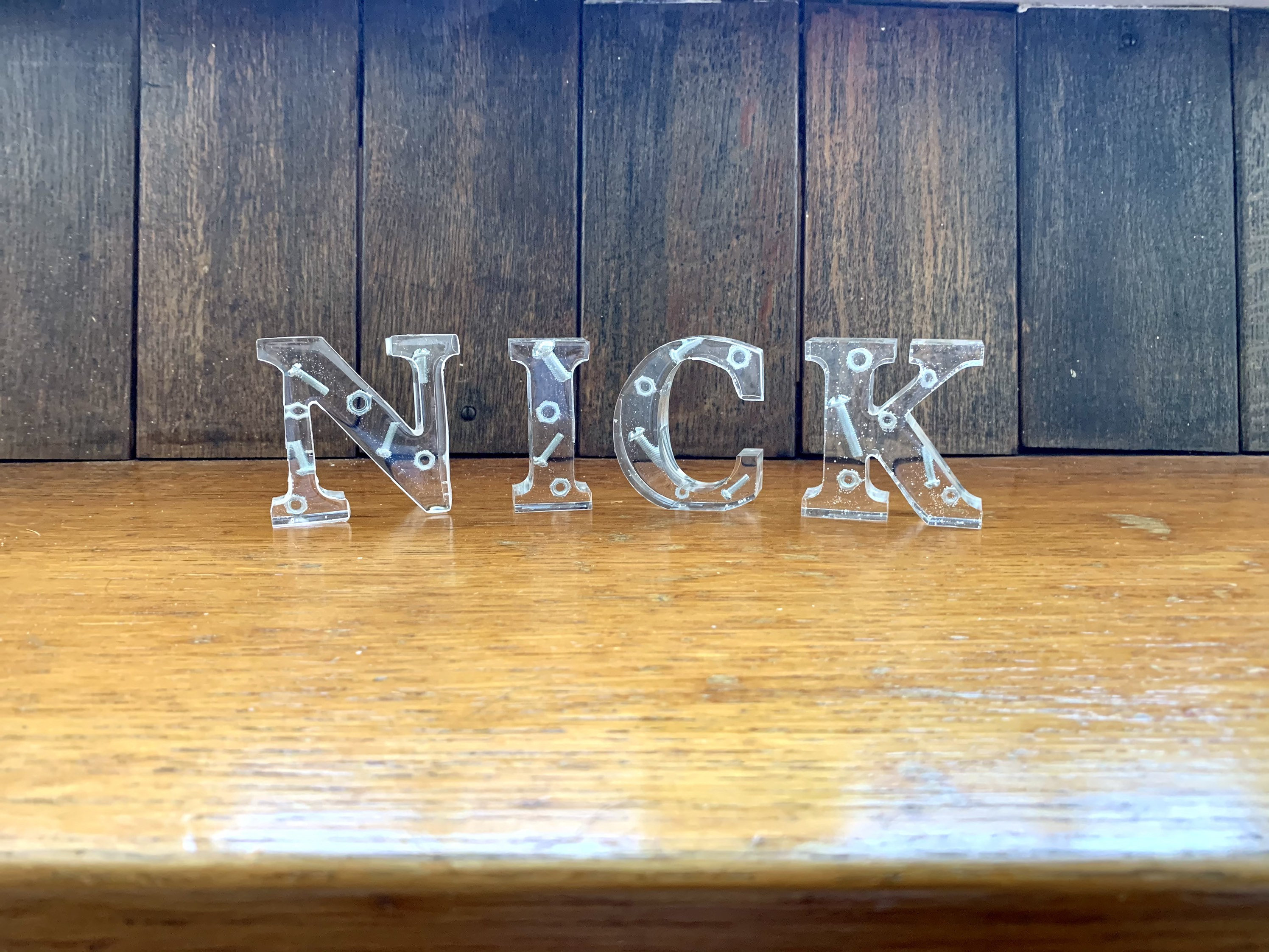 DIY Nuts & Bolts Individual Letters Freestanding Letters Etsy
