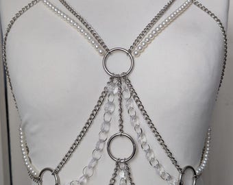 Ketten Harness FAIRY mit Perlen und Kristallen