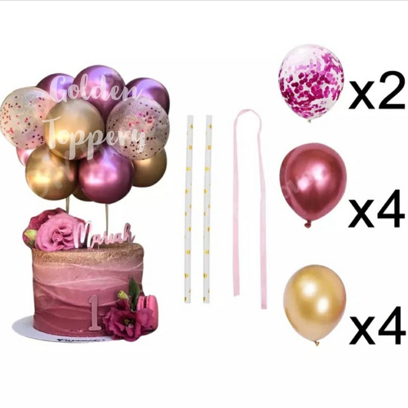 Balloon Cake Topper Balloon Topper Etsy