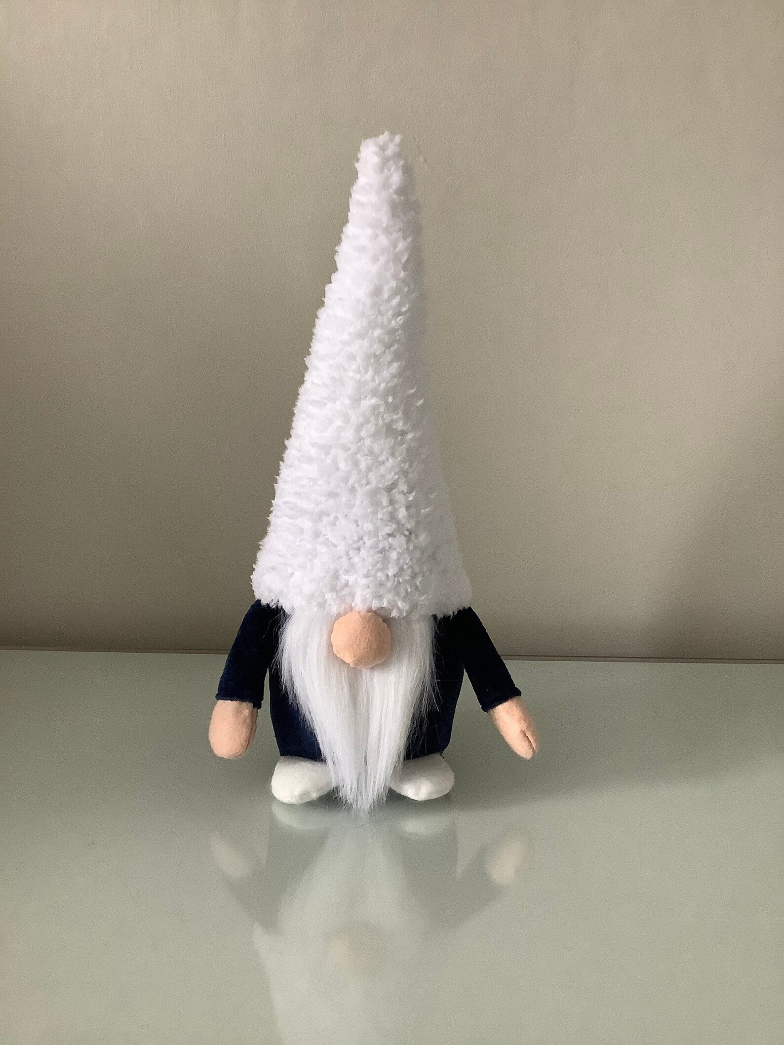 White and navy gnome decoration  etsy
