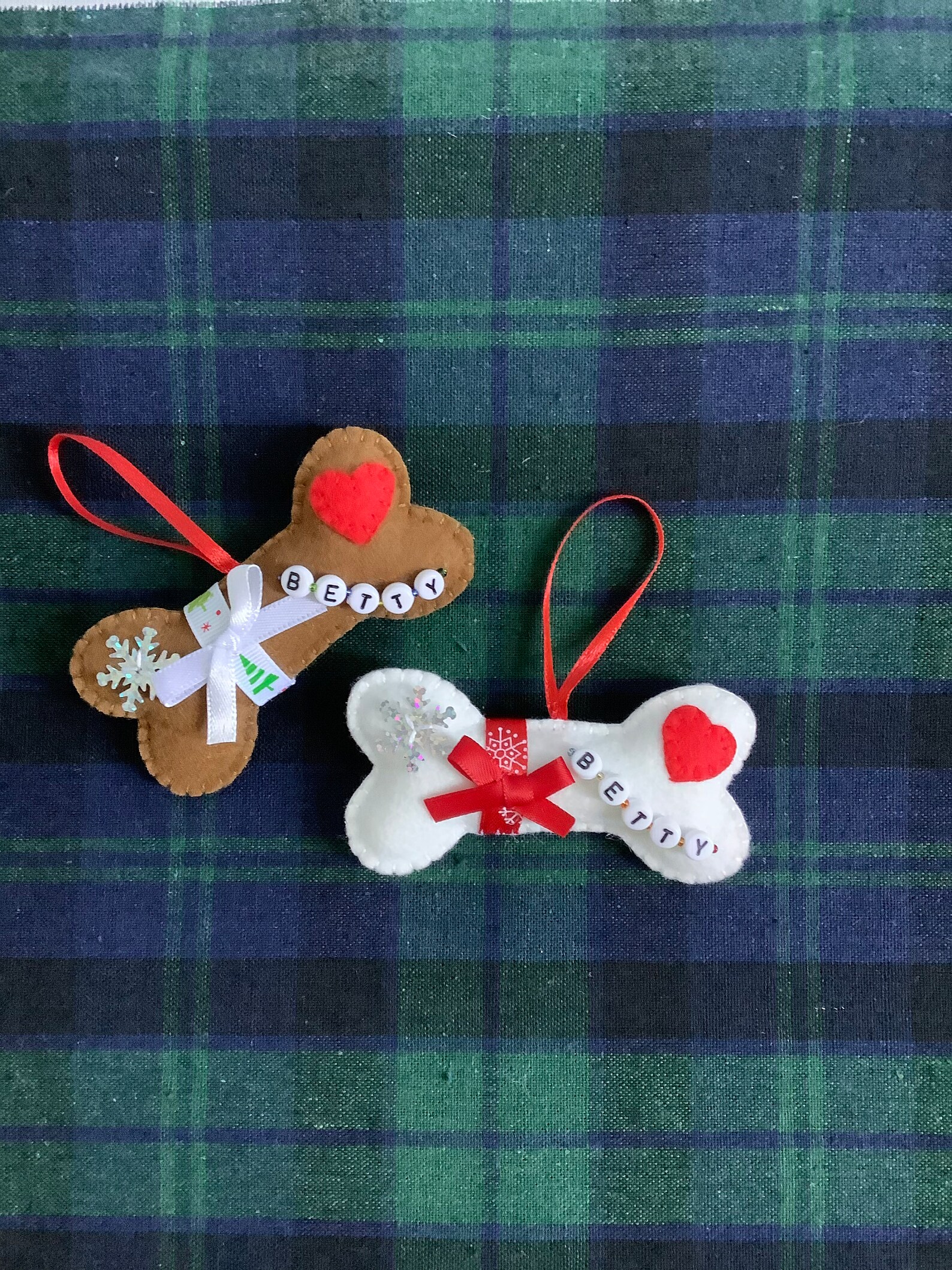 Handmade Personalised Christmas Decorations - Etsy UK