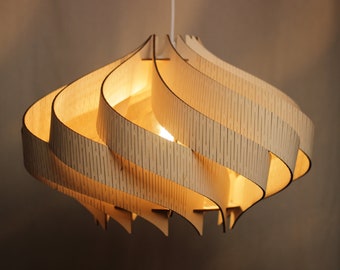 Wood Pendant Light | Birch Plywood | Chandelier | Light Fixture | Scandinavian Lamp | Wood Ceiling Lamp
