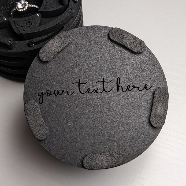 Engagement Ring Box Black Wood Etsy