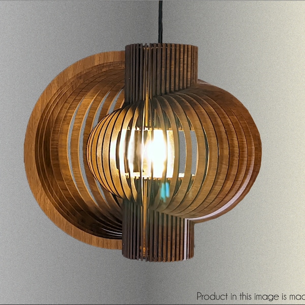 Lampada a sospensione scandinava in legno: lampada da soffitto moderna