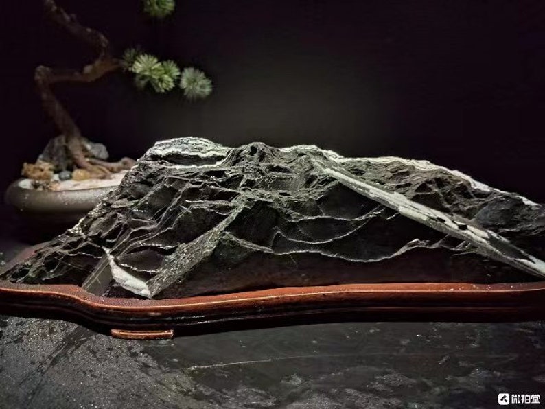 China Natural stone Mountain stones Bonsai Suiseki xuan stone 宣石 031002 image 7