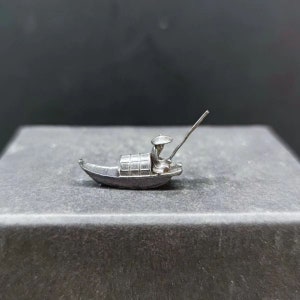 bonsai suiseki in rame, decorazione micro-paesaggio: barca di pesce 2