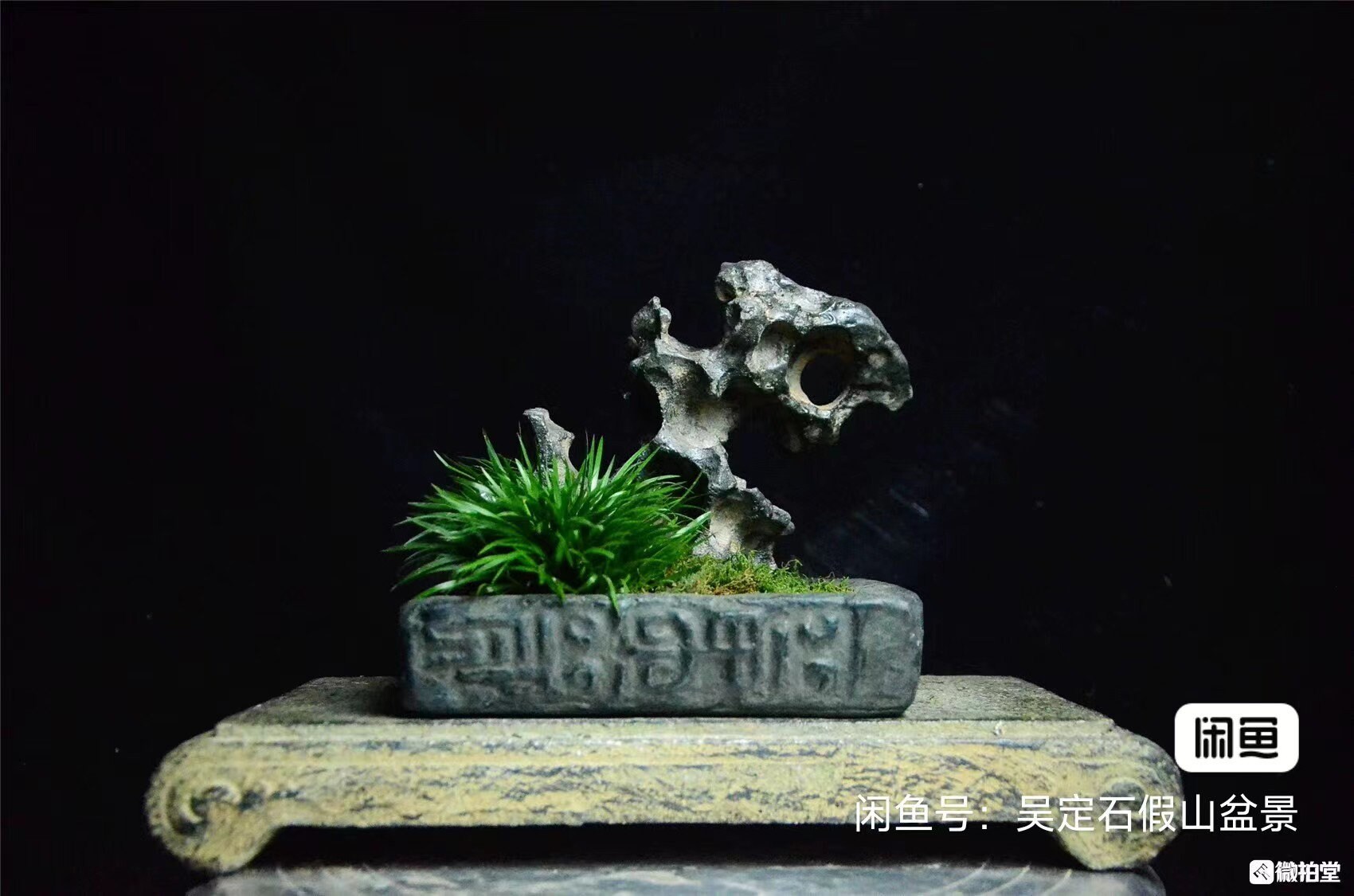 中国陶器彫刻太湖石盆栽水石002 - Etsy 日本