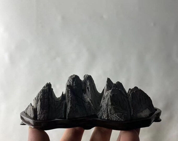 China Natural Stone Mountain Stones Bonsai Suiseki Lingbi Stone 灵璧石 ...