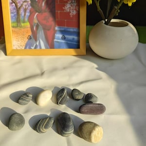 10 pcs China Natural stone Bonsai Suiseki yangtze river water stones 长江石 A004