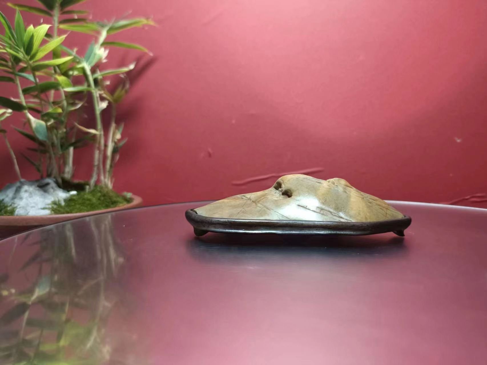 中国 天然太湖石 紅木 湖石翠兰·全手工/容量110cc/黄龙山红泥“太湖石在水中者为贵，岁