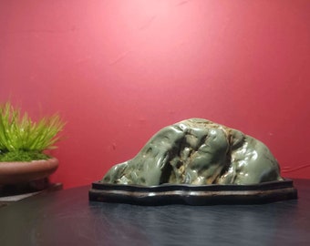 China Natural stone Mountain stones Bonsai Suiseki nine dragons wall stone 九龙壁石 092402