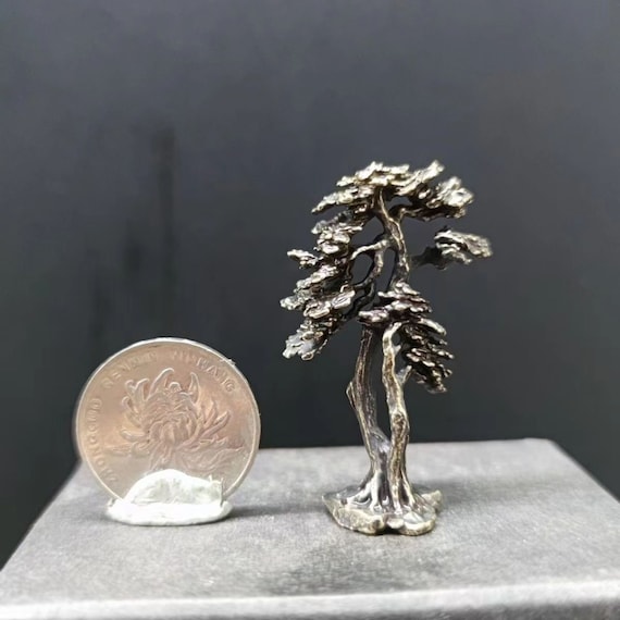 Copper Bonsai Suiseki Micro Landscape Decorationpine Tree 2 - Etsy