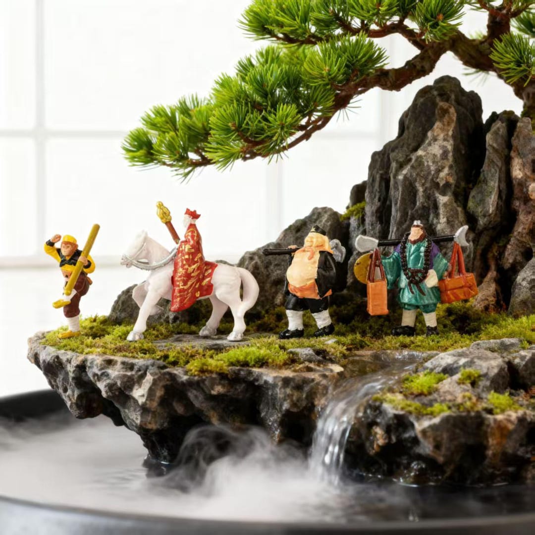Journey to the West Resin Bonsai Suiseki Micro Landscape