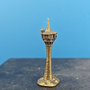 copper bonsai suiseki micro landscape decoration：watchtower