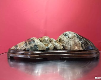 China Natural Stone Mountain Stones Bonsai Suiseki Nine Dragons