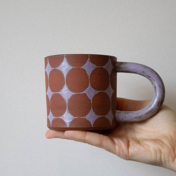 JUXTAPOSITIONS mug | handmade, ceramic, stoneware, handbuilt, unique, brown, cup, coffee, tea, rustic, clay, kinfolk, gift, 12 oz |