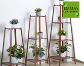 BAMBOO Multi Tier Plant Stand Flower Rack Pot Holder Table Ladder Flower Display Rack 2 3 4 TIER