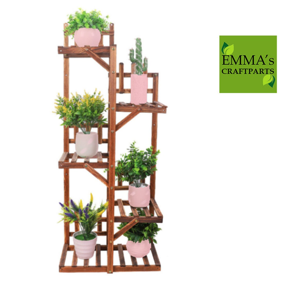 6 POTS Multi Tier Plant Stand Flower Rack Shelf Outdoor Etsy