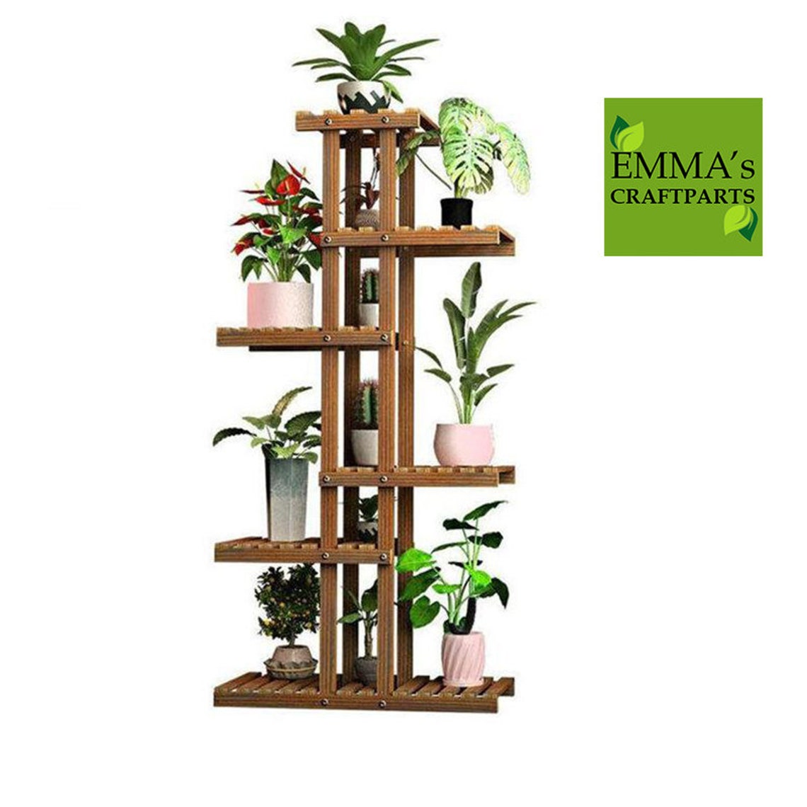 7 POTS Multi Tier Plant Stand Flower Rack Shelf Outdoor Etsy Canada