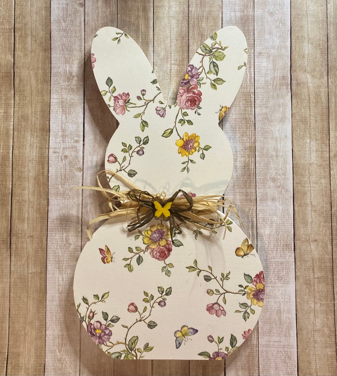 Floral Rabbit Shelf Sitter Etsy
