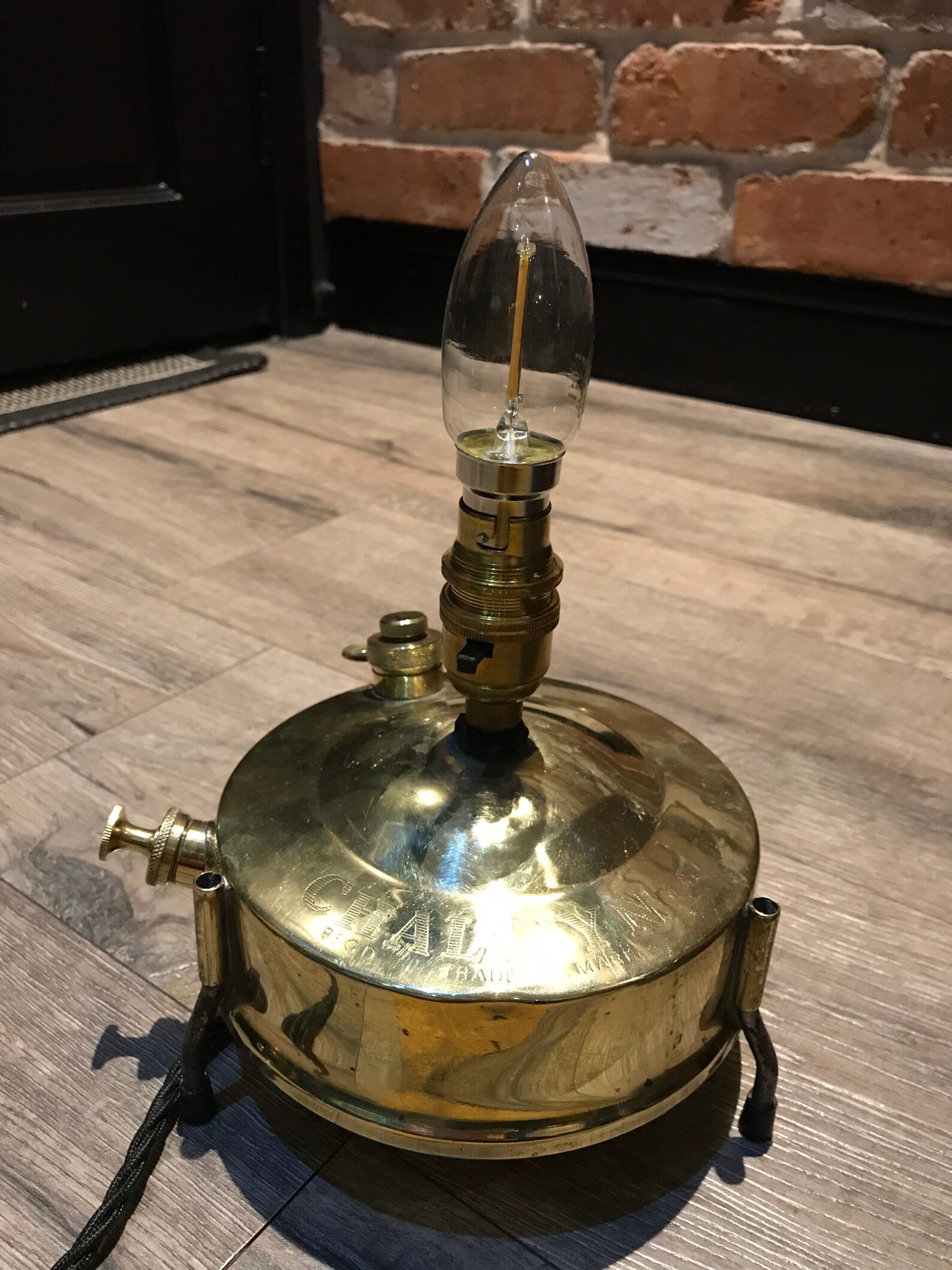 Vintage paraffin cooker table lamp Etsy